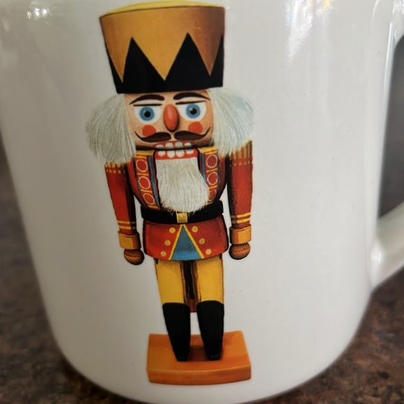 Gumps San Francisco Nutcracker coffee mug by Clay design white ceramic 14oz - Picture 2 of 7